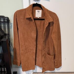 Sezane Will Jacket Carmel Suede - size Small